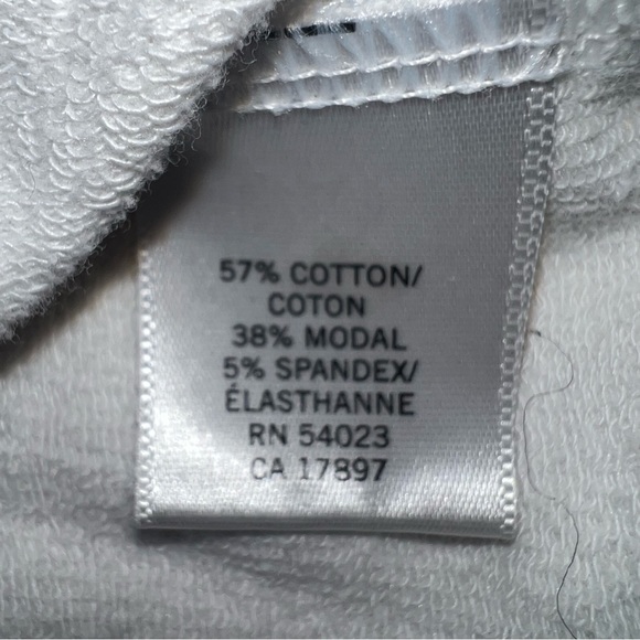 Banana Republic Womens Pocket Half Snap Pullover Hoodie White Small Athleisure - Picture 5 of 8